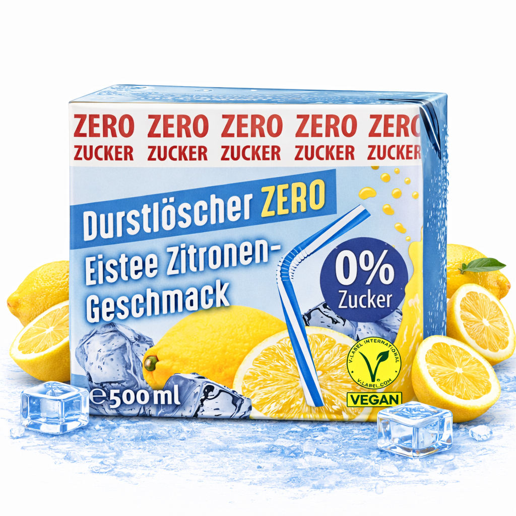 Durstlöscher Eistee Zitrone Zero 500ml (Vegan)
