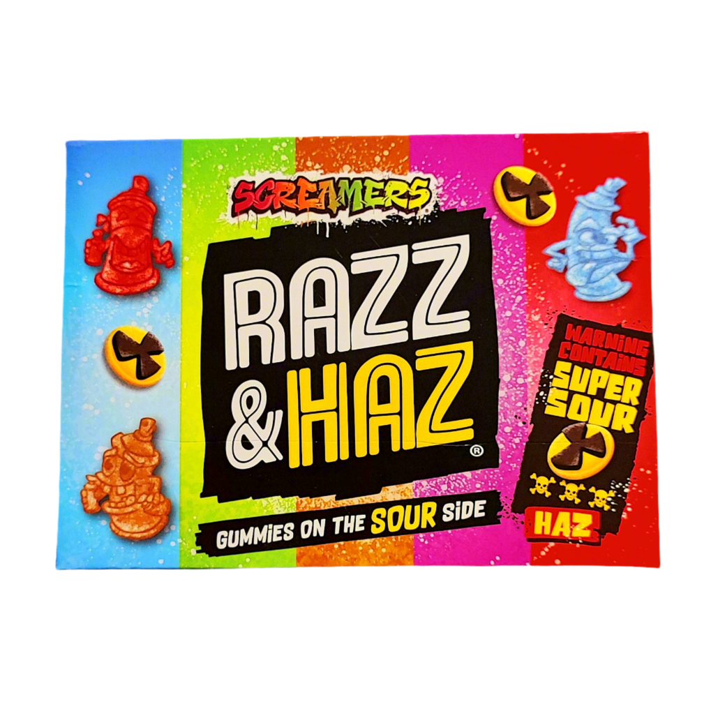 Screamers RAZZ & HAZ Gummies on the sour side 100g (Halal & Vegan)