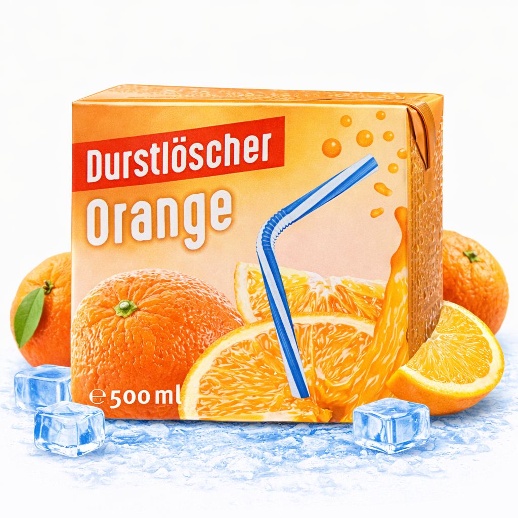 Durstlöscher Orange 500ml (Vegan)