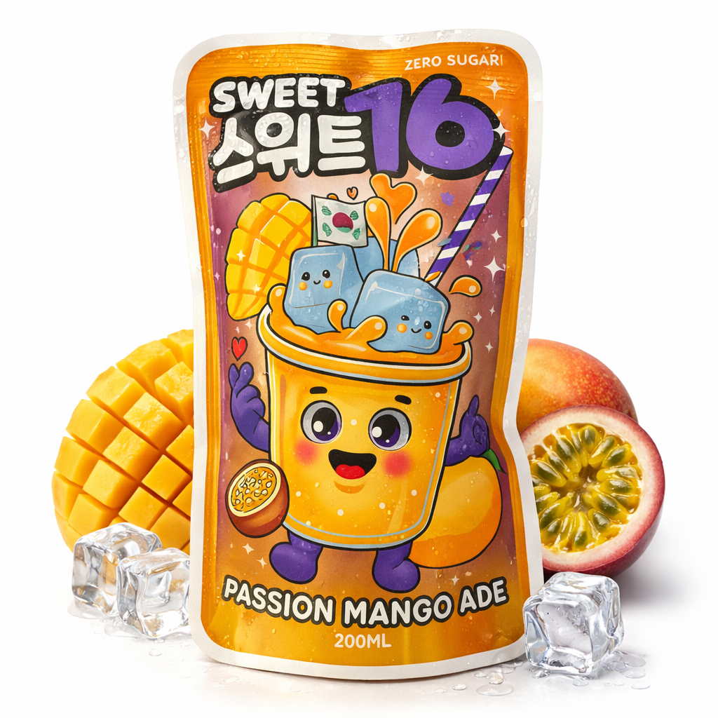 Sweet 16 Passion Mango Ade Zero Sugar 200ml(Korea)