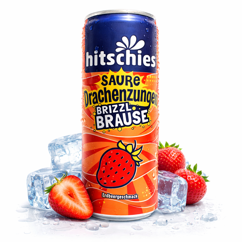 hitschies Saure Drachenzungen brizzl Brause Erdbeere 250ml (vegan) (inkl. Pfand)