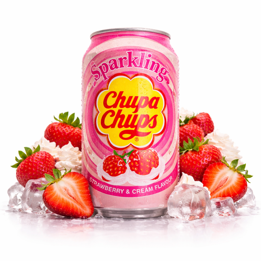 Chupa Chups Sparkling - Strawberry Cream Flavour 345ml